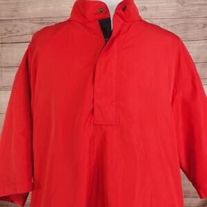 FootJoy DryJoys FJ Pullover Mens 2XL Red Golf Windbreaker Short Sleeve Jacket